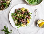 Fried Ox Tongue, Artichoke & New Potato Salad