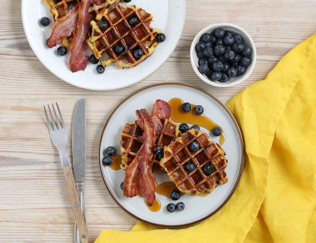 Hot Cross Bun Waffles