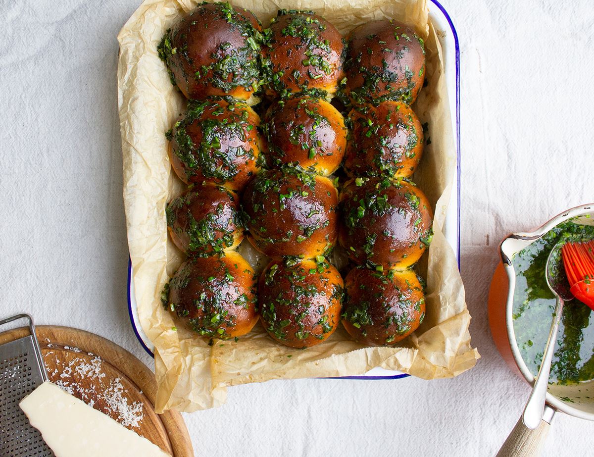 Cheesy Wild Garlic Dough Balls