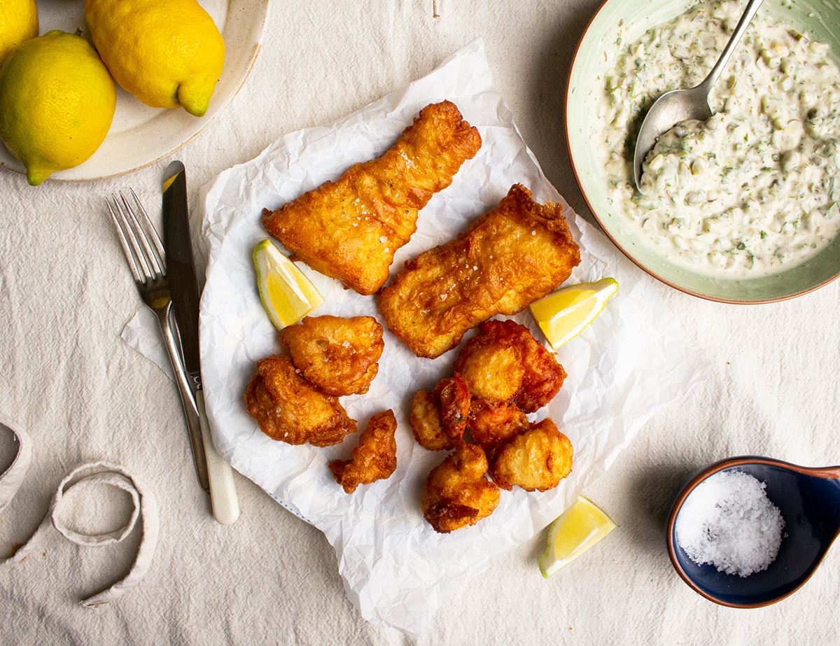 Fried Fish with Homemade Tartare Sauce