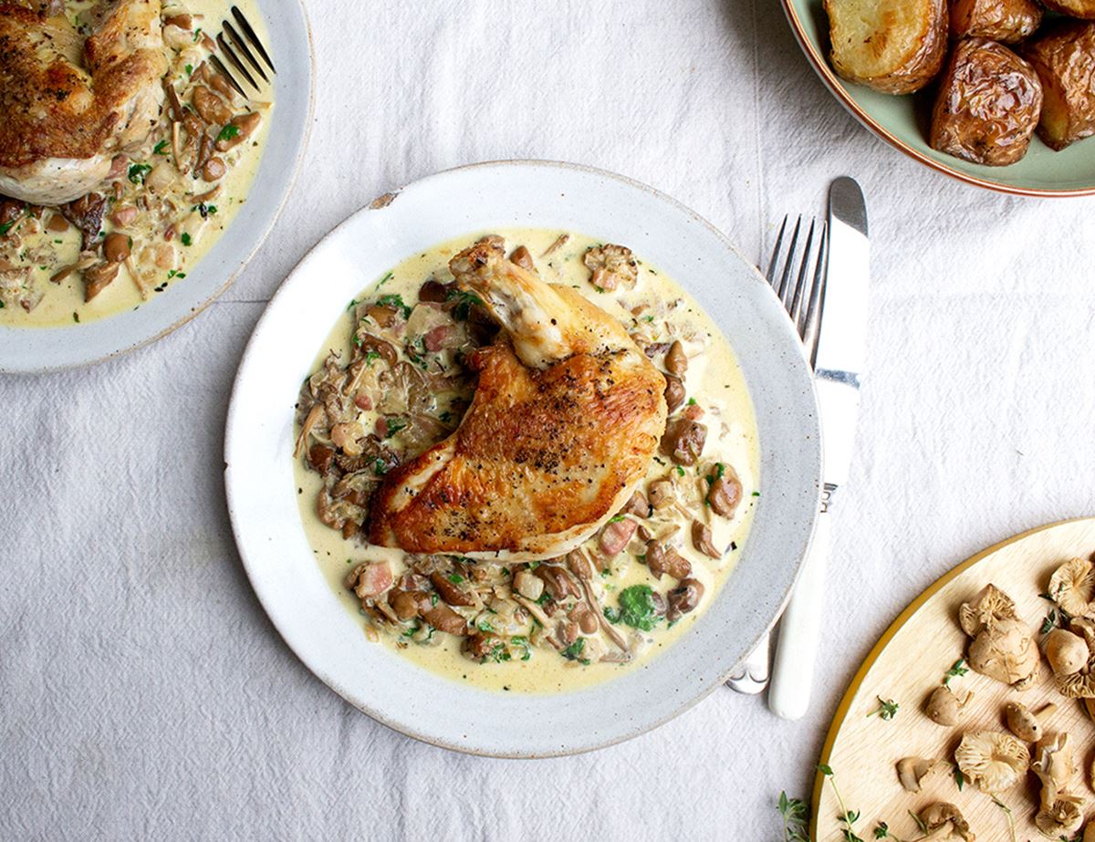 Chicken Supremes with Wild Mushroom Sauce