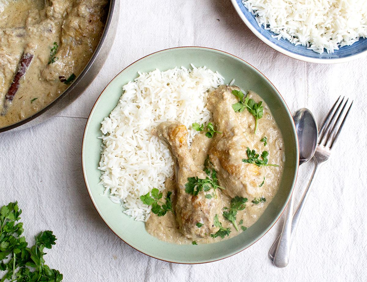 Chicken Drumstick Korma with Basmati Rice