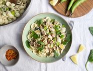 Orecchiette with Sausage & Broad Beans