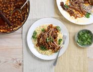 Pot Roasted Goat Shoulder with Chickpeas