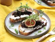Tartines with Figs, Balsamic Onions & Parmesan Cream