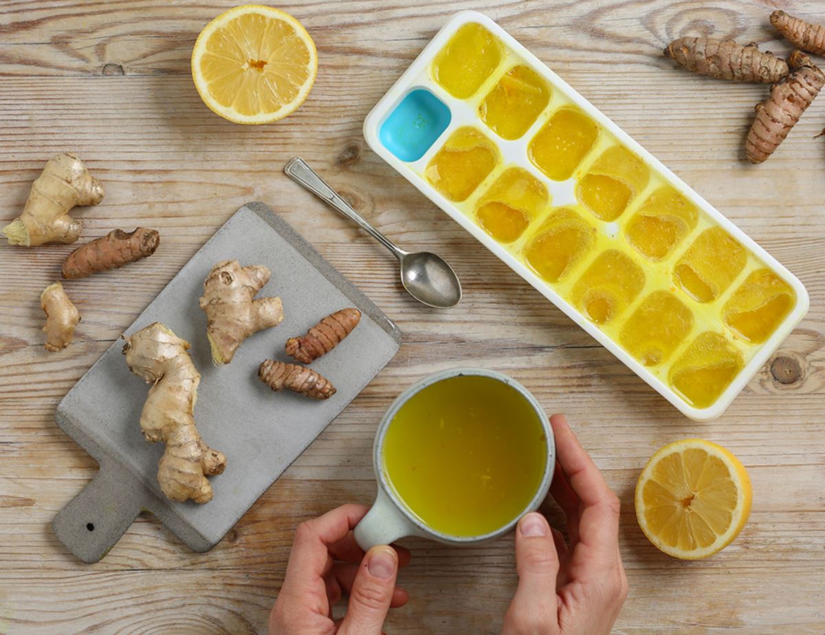 Lemon and Ginger Ice Cubes - PlantYou