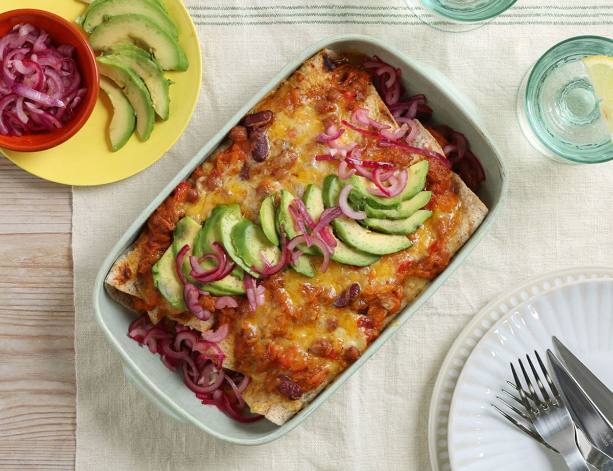 Cheesy Sweet Potato Enchiladas