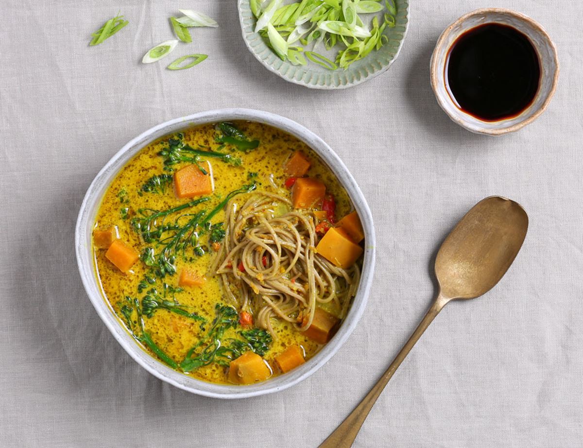 Sweet Potato, Coconut & Soba Noodle Soup