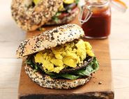 Breakfast Bagels with Scrambled Tofu