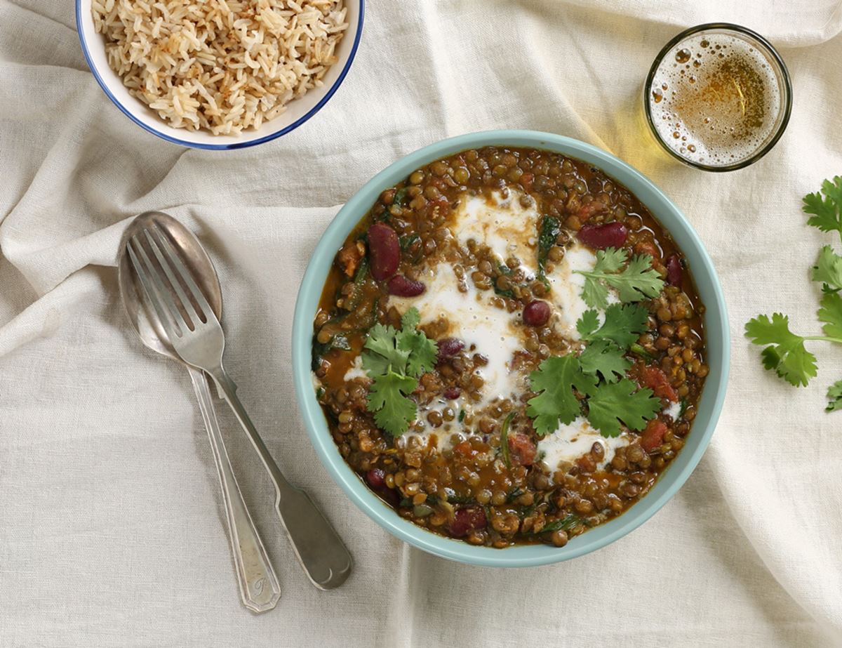 Vegan Dal Makhani & Rice Recipe | Abel & Cole