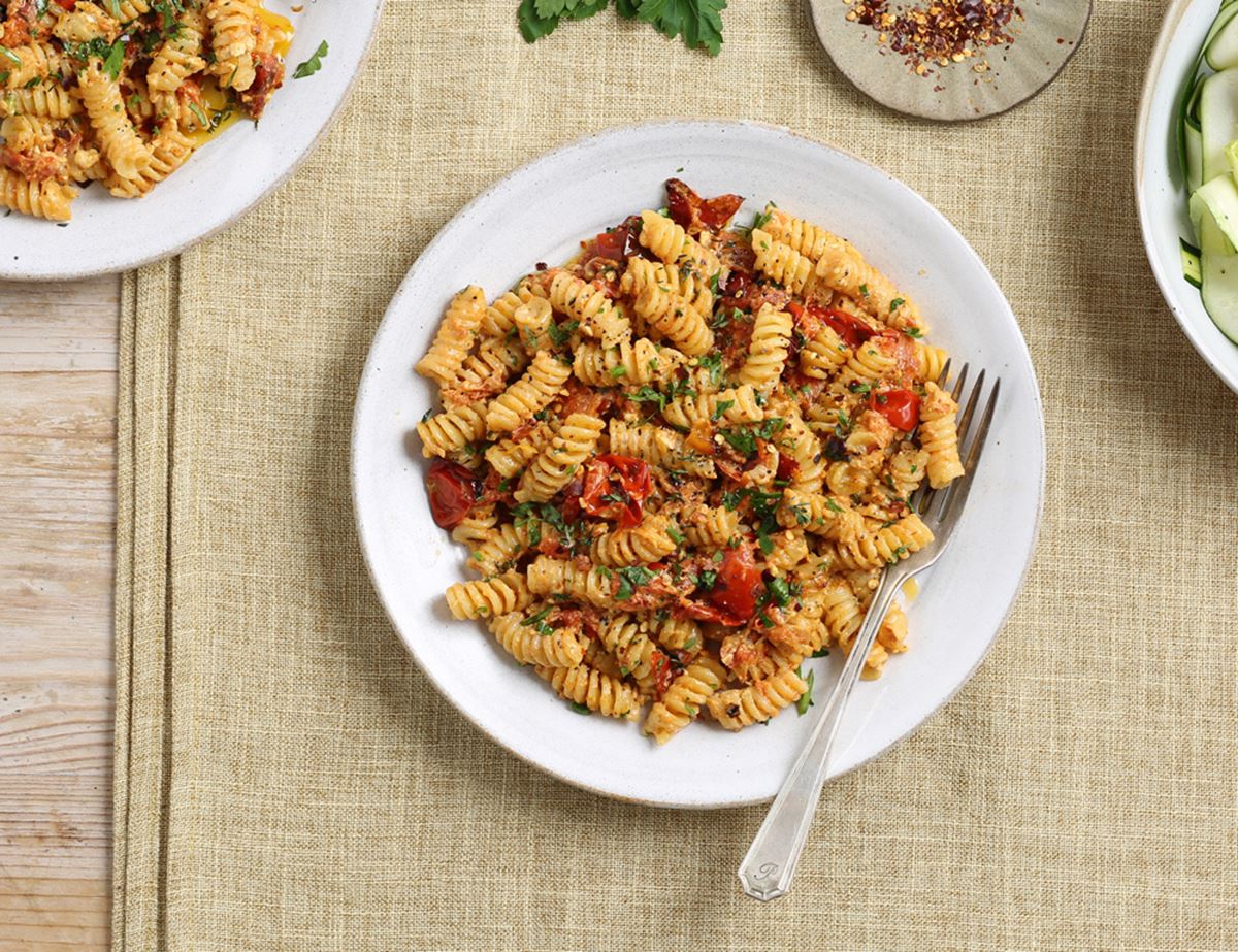 Baked Feta & Cherry Tomato Pasta Twists