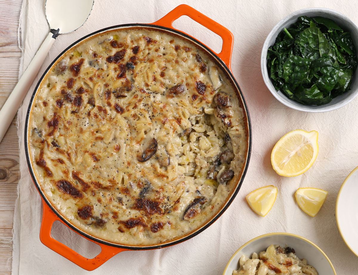 Cheesey Mushroom Pasta Bake