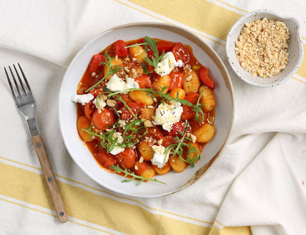 Gnocchi with Fresh Tomato Sauce & Goat's Cheese