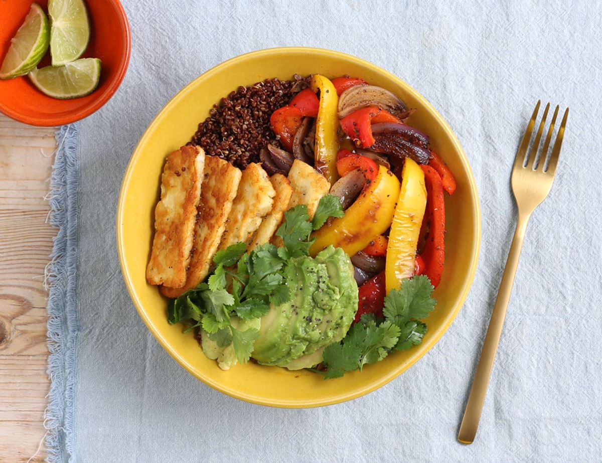 Halloumi & Avocado Fajita Bowls