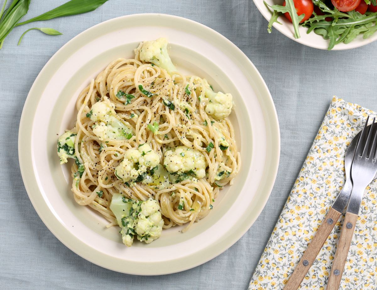 Cauliflower, Lemon & Wild Garlic Pasta