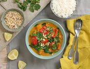 Mild & Creamy Satay Squash Curry with Basmati Rice