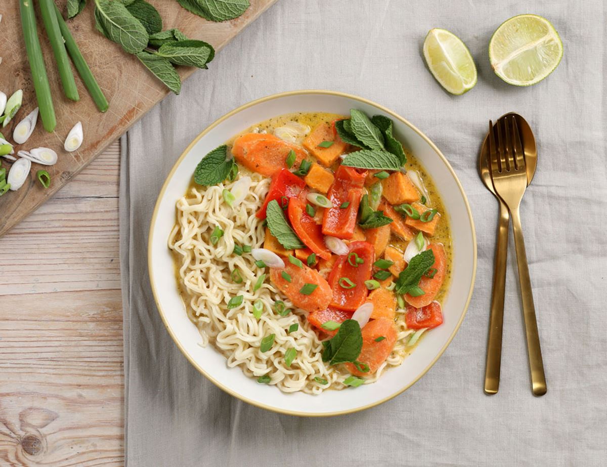 Thai Spiced Sweet Potato & Coconut Noodles