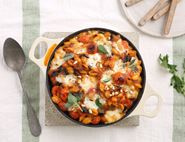 Tomato, Mozzarella & Aubergine Pasta Gratin