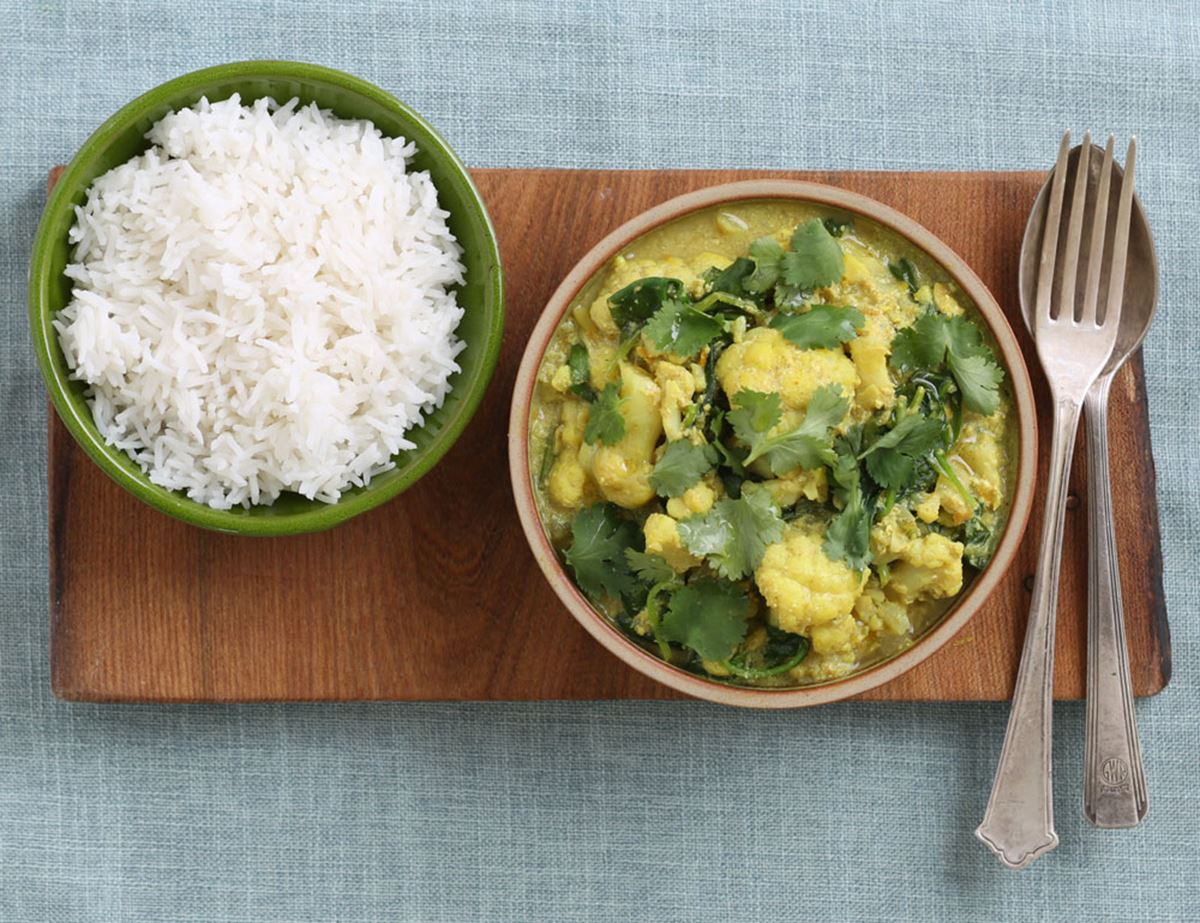 Creamy Cauliflower Korma with Basmati Rice