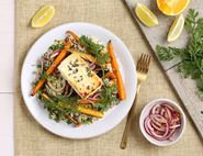 Honey Baked Feta with Rainbow Roast Carrots