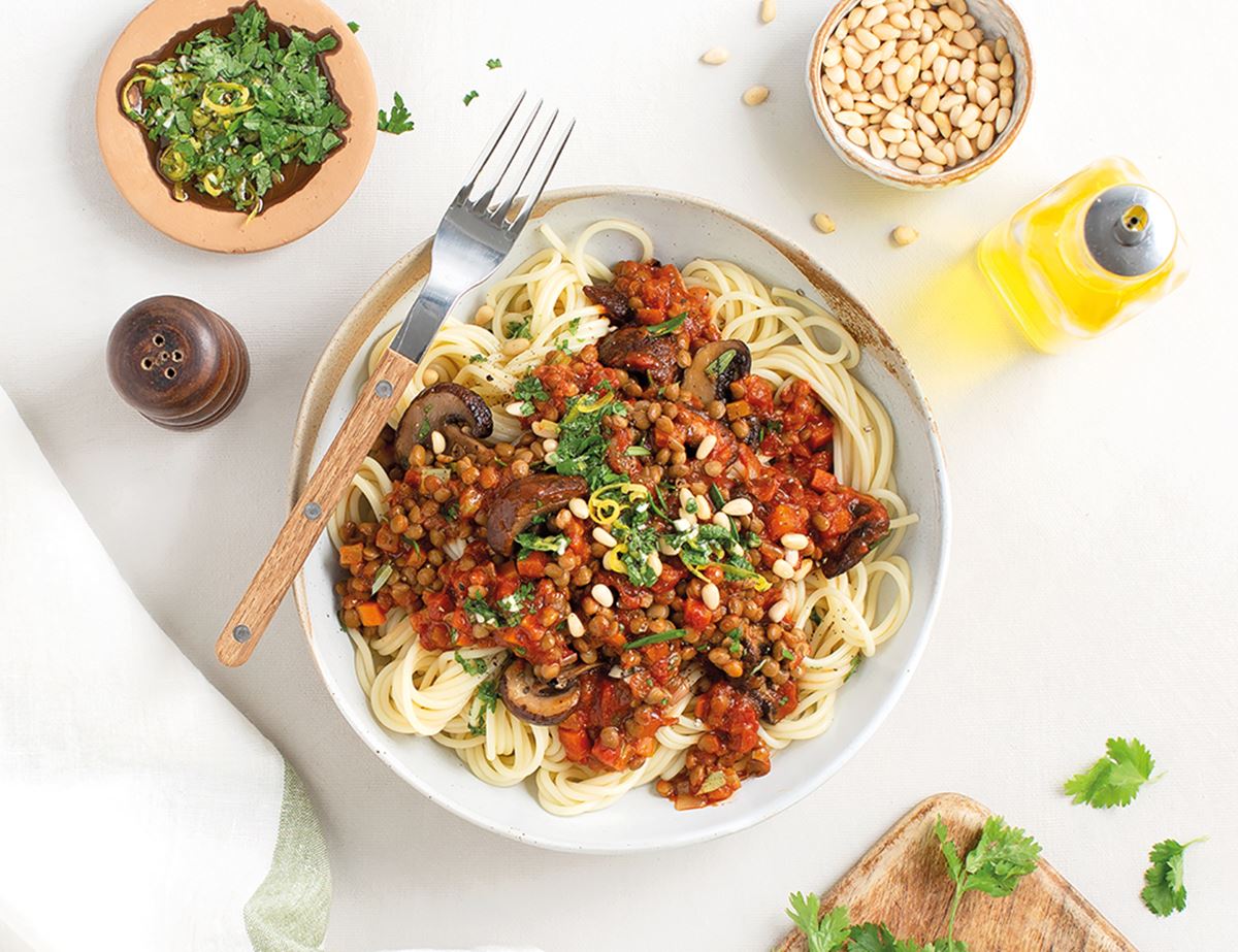 Veggie Spag Bol with Zingy Lemon Gremolata