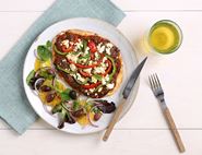 Feta, Pepper & Spinach Flat Breads