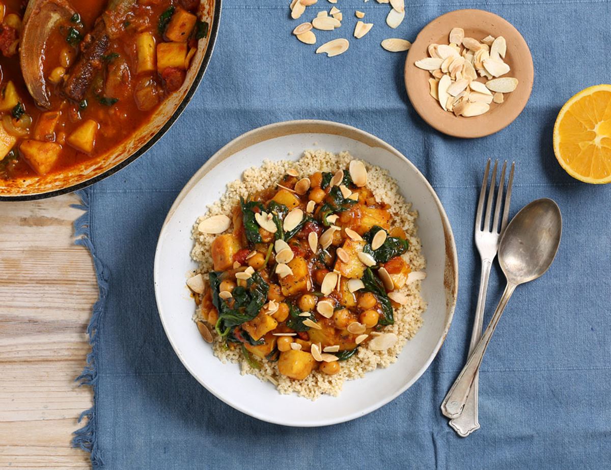 Celeriac & Chickpea Tagine with Couscous