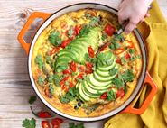 Sweet Potato, Black Bean & Halloumi Frittata