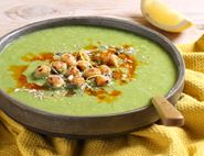 Broccoli, Spinach & Chickpea Soup