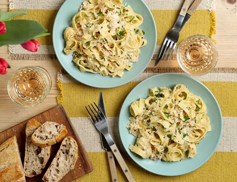 Crab Alfredo Tagliatelle