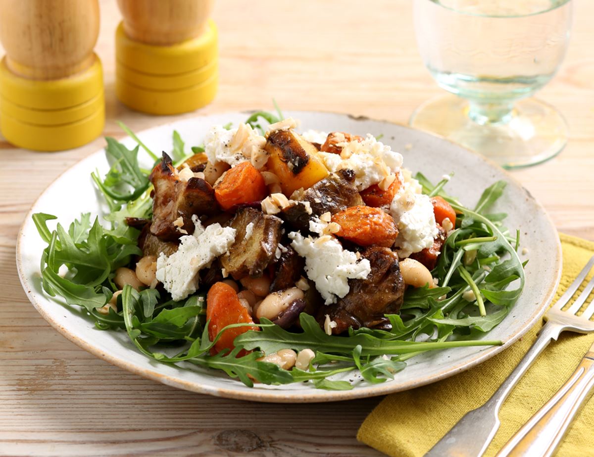 Roast Jerusalem Artichoke, Golden Beetroot & Goat's Cheese Salad