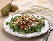 Honey Glazed Carrot, Pear & Borlotti Bean Salad