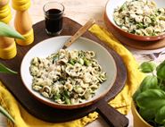 Orecchiette with Sausage & Purple Sprouting Broccoli