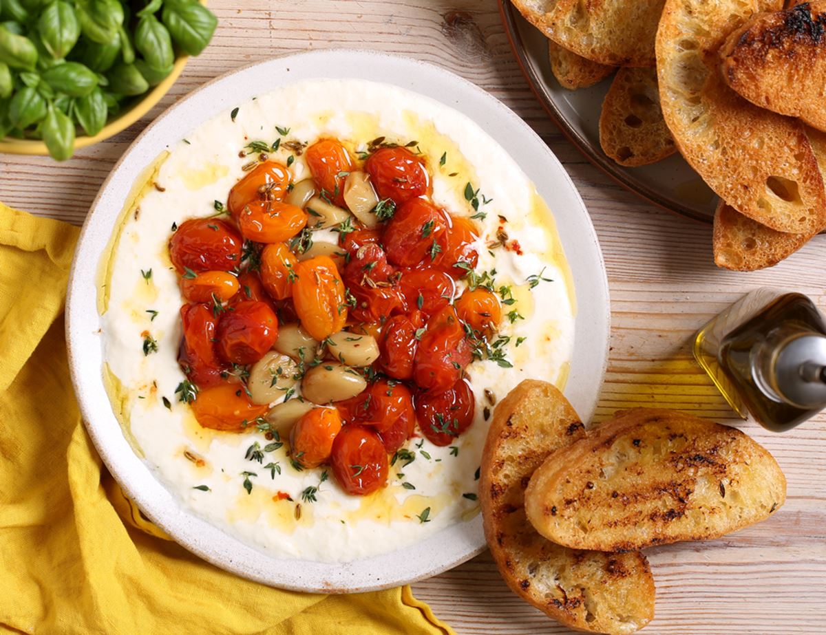 Confit Tomatoes with Whipped Burrata