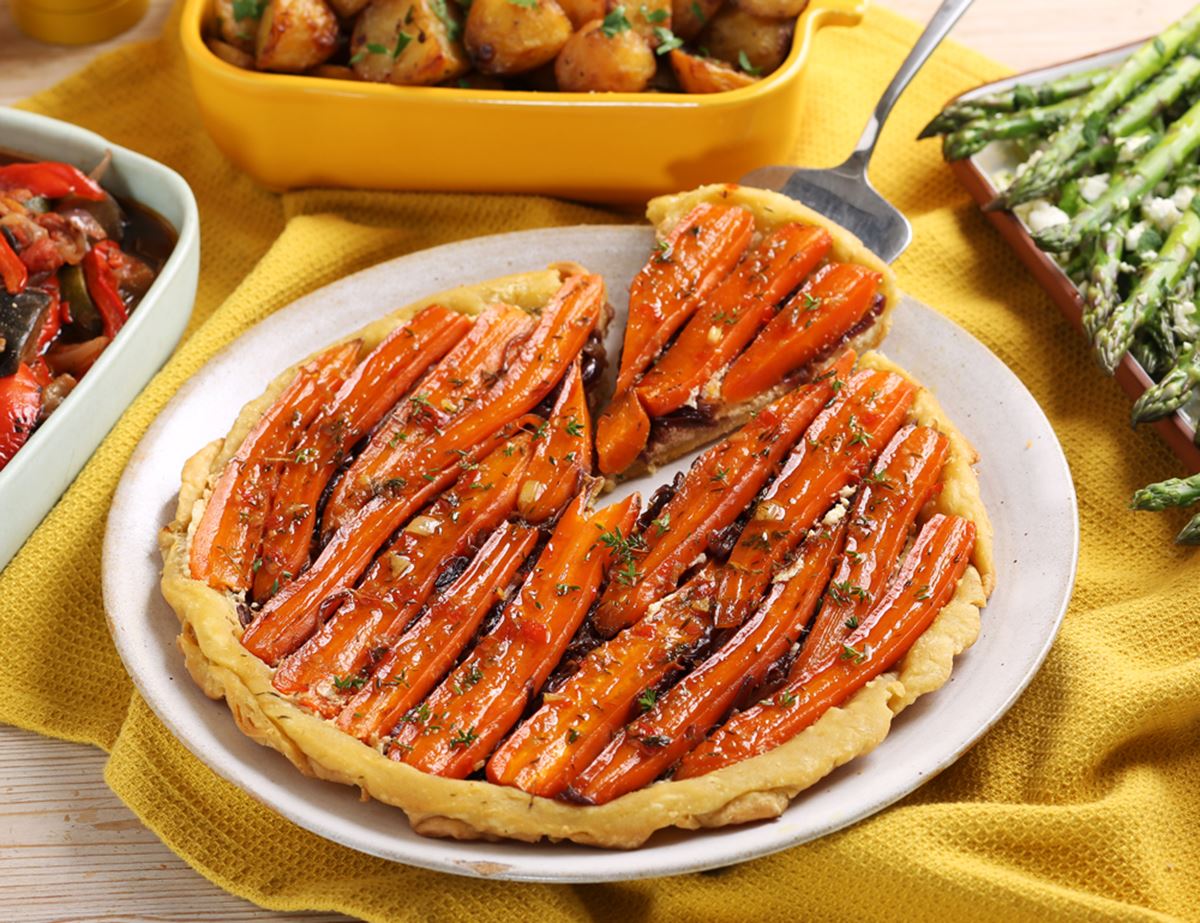 Caramelised Carrot & Goat's Cheese Tarte Tatin