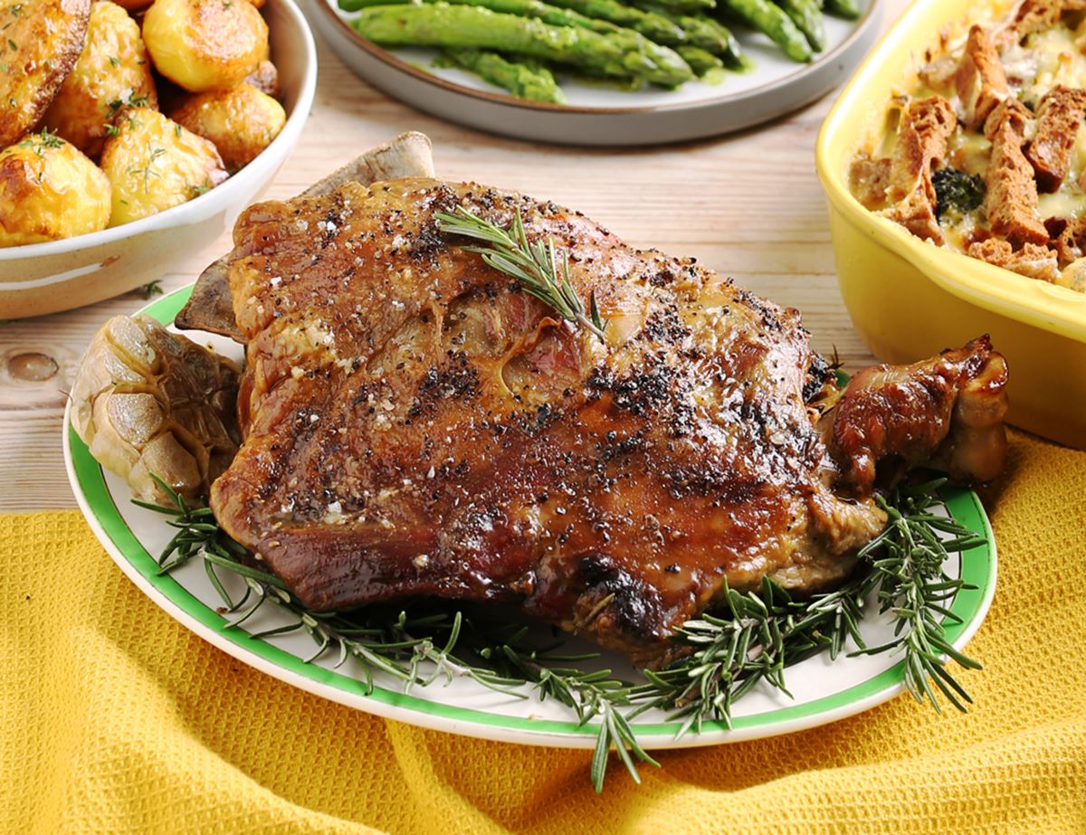 Slow Roast Lamb Shoulder with Redcurrant Jelly