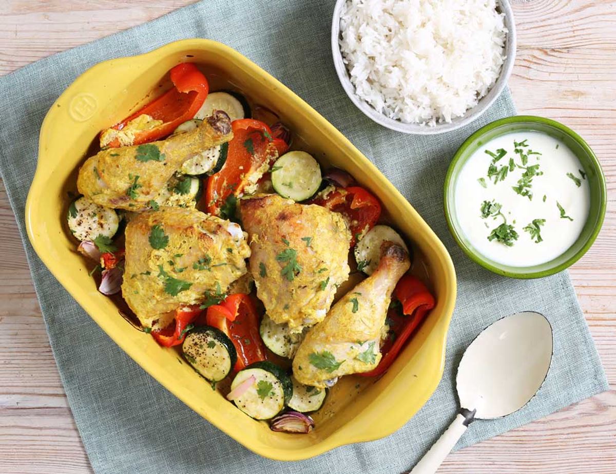 One Pan Tandoori Chicken Tray Bake