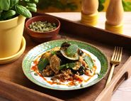 Roast Courgette & Quinoa Salad with Lemon & Mint Yogurt