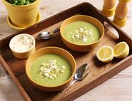 Asparagus, Lemon & Feta Soup