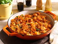 Spicy Chorizo & Tomato Pasta Bake
