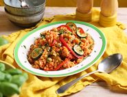 Summer Vegetable, Chickpea & Rice One Pot