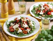 Griddled Asparagus, Tomato & Mozzarella Caprese