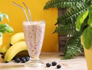 Banana, Blueberry & Peanut Butter Shake