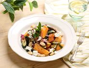 Charred Courgette, Melon & Greek Manouri Cheese Salad