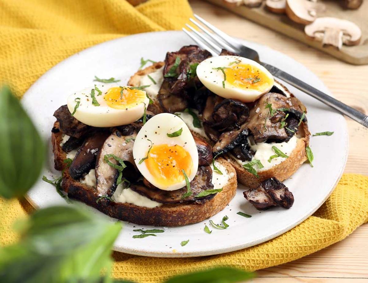 Creamy Miso Mushrooms On Toast