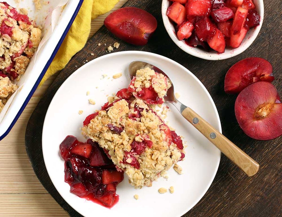 Spiced Plum & Apple Oat Bars