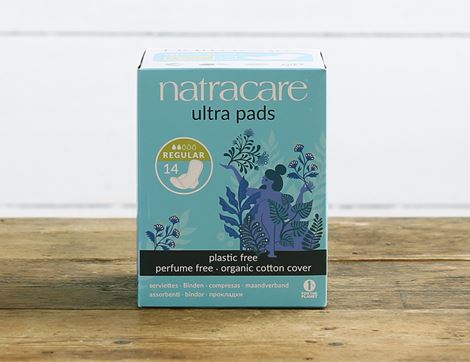 Ultra Regular Pads, Organic Cotton, Natracare (14 per pack)