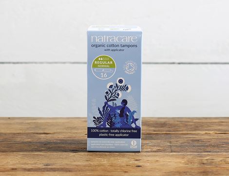 regular organic cotton tampons applicator natracare