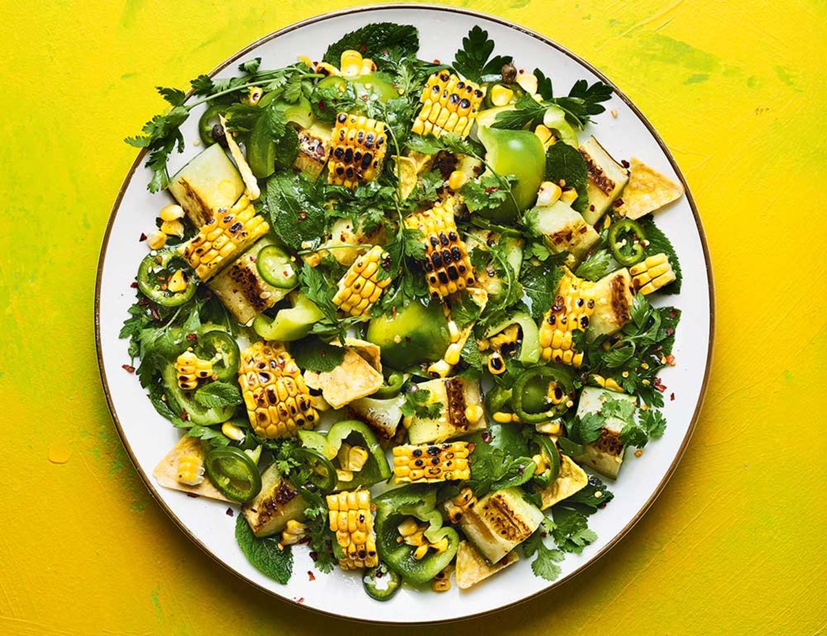 Crunchy Charred Sweetcorn Salad