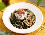 Creamy Cavolo Nero, Pancetta & Ricotta Strozzapreti